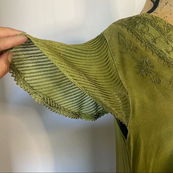 100% VISCOSE Made in India Tunic Lace Uo Dress Summer Dress - Picture 4 of 11